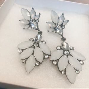 White Winter Dangle Earrings